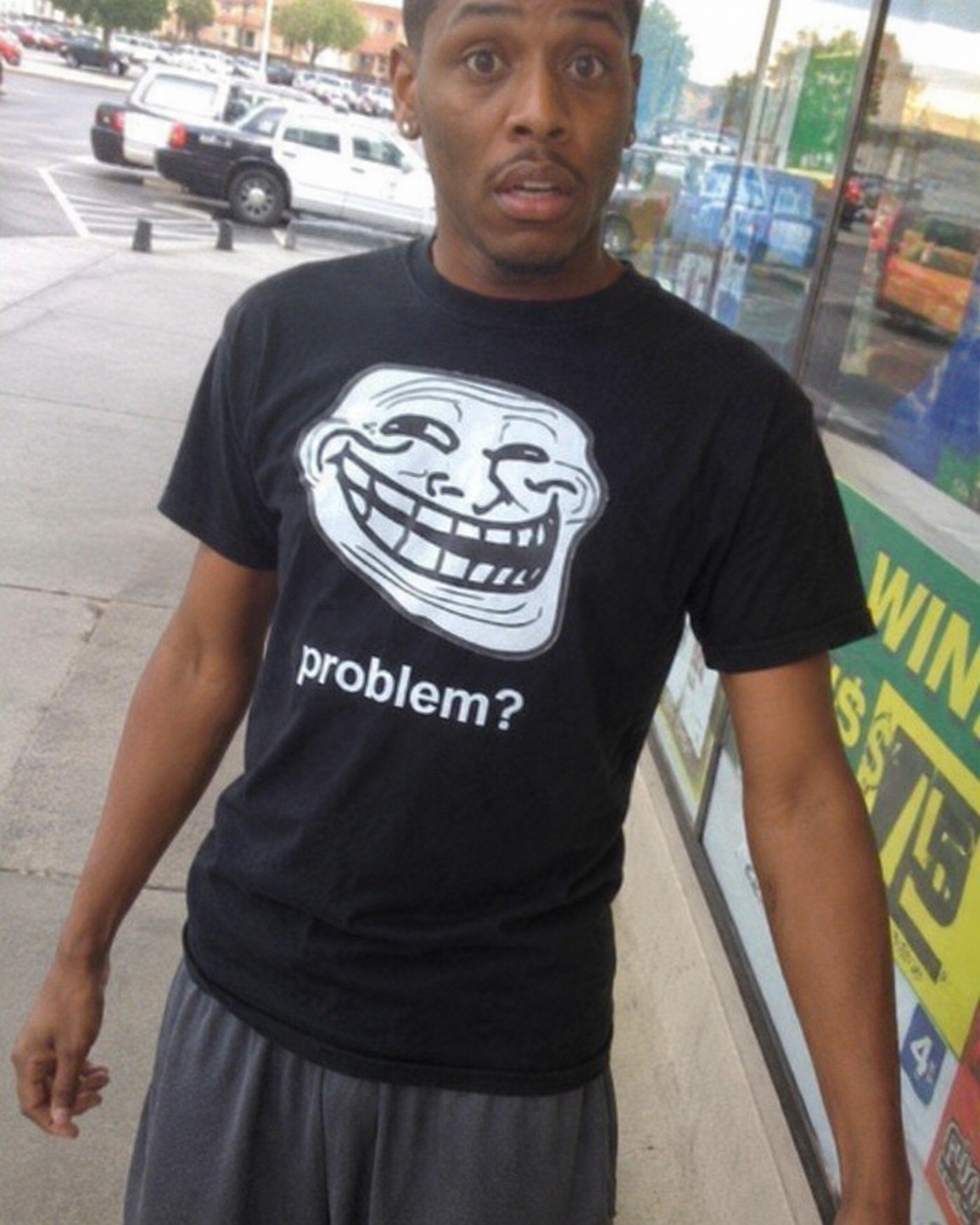 PROBLEM? - Trollface problem Unisex t-shirt