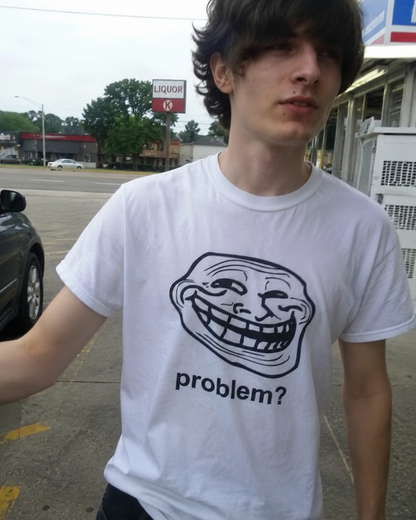 PROBLEM? - Trollface problem Unisex t-shirt