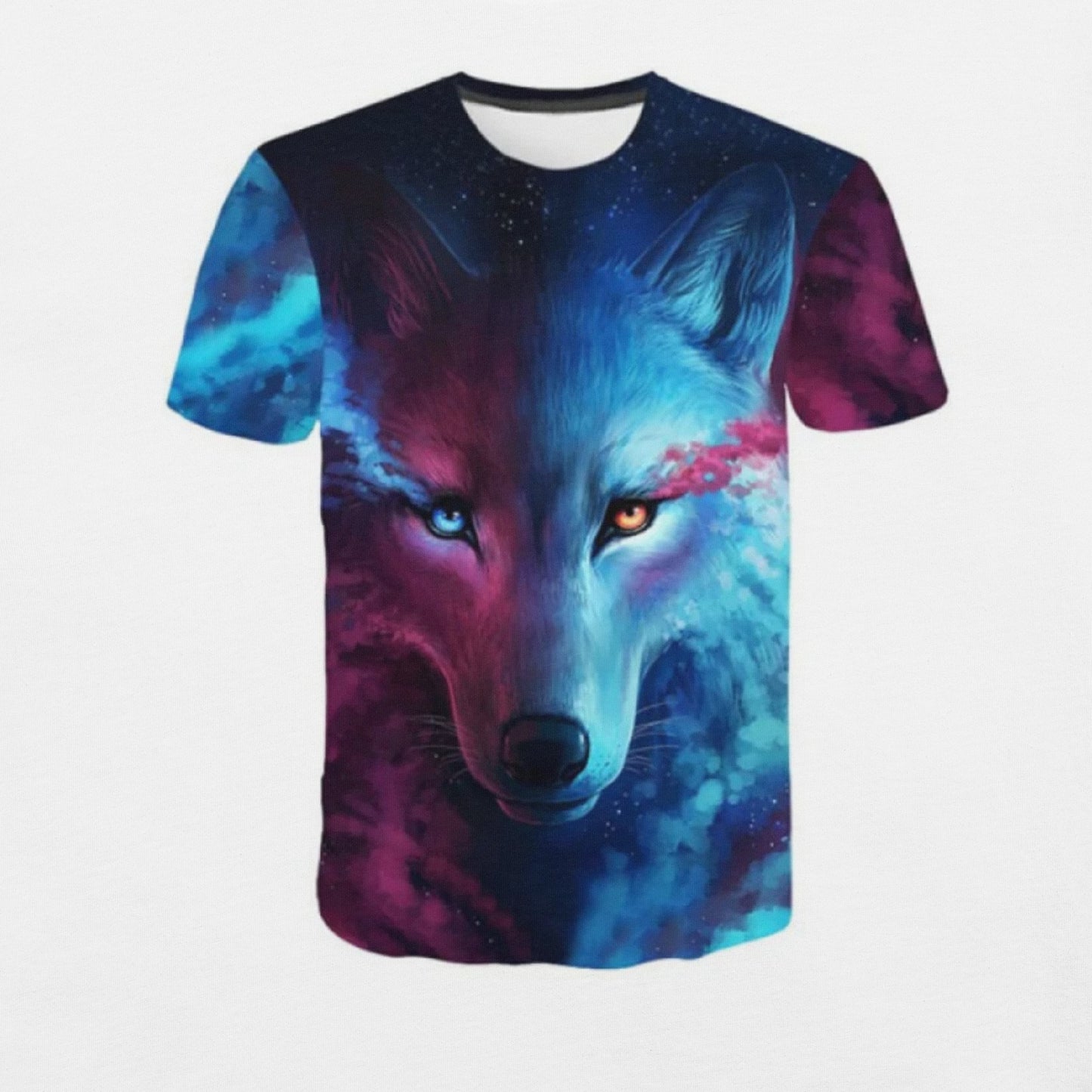 WOLF T-SHIRT GALAXY AUUU SHIRTMULTISEX